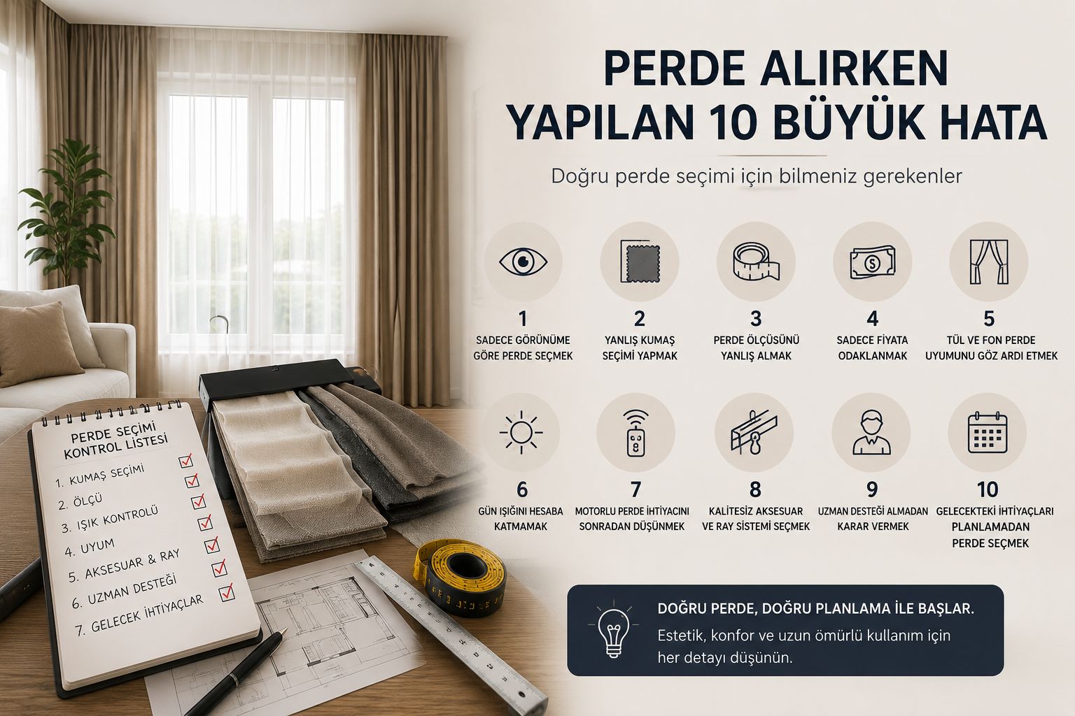 Perde Alırken Yapılan 10 Büyük Hata | 2026 Güncel Rehberi